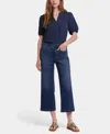 Nydj Patchie Major Wide Leg Capri Jeans In Blue