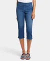 Nydj Dakota Side Slit Pull-on Capri Jeans In Olympus