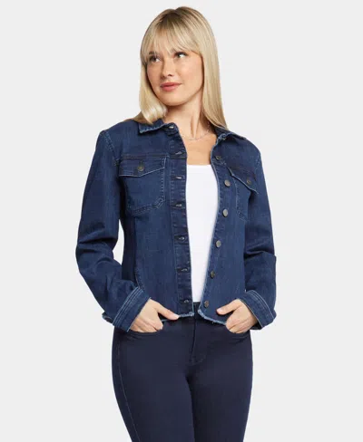 NYDJ WOMEN'S FRAYED HEM DENIM JACKET