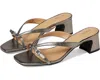 Nydj Women's Glam Heeled Sandals In Pewter Tumbled Metallic In Multi