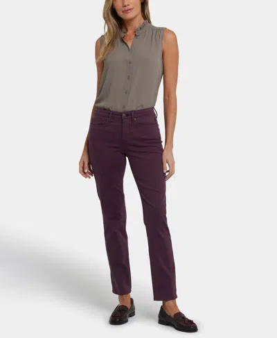 Nydj Women's High Rise Sheri Slim Jeans In Purple