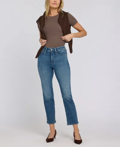 Nydj Women's High-rise Marilyn Straight Ankle Jeans In Blue