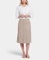 Nydj Marilyn Linen Blend A-line Skirt In Saddlewood