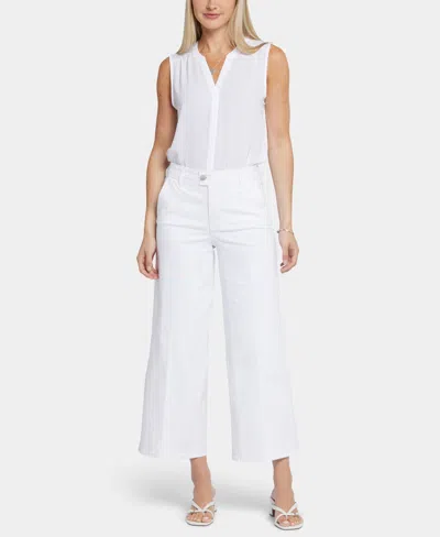 Nydj Women's Mona Wide-leg Trouser Ankle Jeans In White