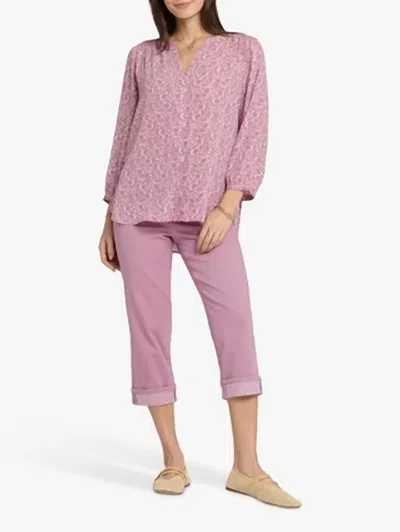 Nydj Women's Pintuck Blouse In Destiny Ditsy In Pink