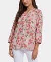 Nydj Pintuck Top In Red