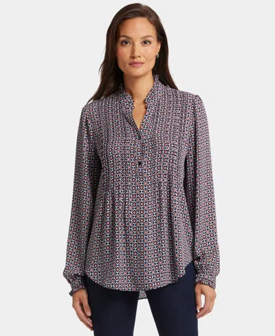 NYDJ WOMEN'S PLEATED FRONT TUNIC TOP