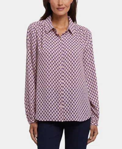 NYDJ WOMEN'S POINT COLLAR MODERN TOP