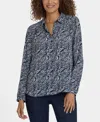 Nydj Women's Point Collar Modern Top In Multi