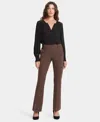 Nydj Pull-on Flare Leg Ponte Knit Trousers In Coffee Bean