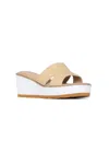 Nydj Raizu Platform Wedge Slide Sandal In White