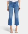 Nydj Teresa Womens Crop Denim Wide Leg Jeans In Bluewater
