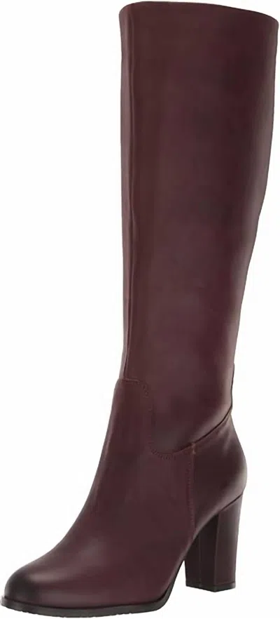 Nydj Women's Sabastin Tall Boots In Chocolate Brown In Red