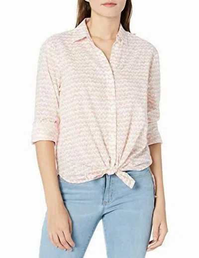 Nydj Women's Sand Dunes Print Classic Lawn Shirt In White