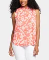 Nydj Ruffle Neck Blouse In Multi