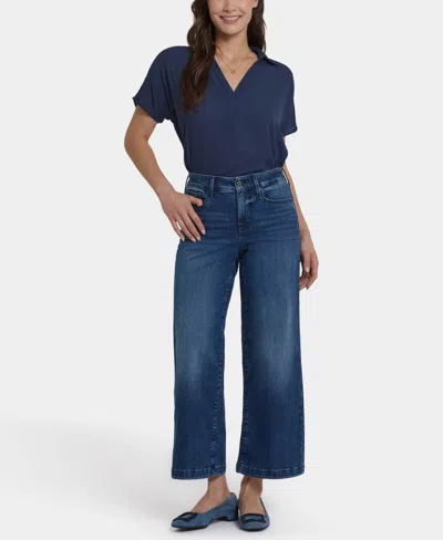 Nydj Women's Teresa Wide Leg Ankle Hem Jeans In Blue