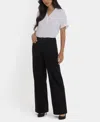 Nydj Teresa High Waist Wide Leg Jeans With Patch Pockets In Black