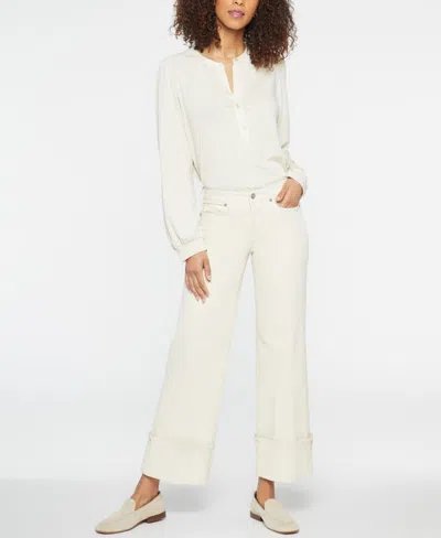 Nydj Women's Teresa Wide Leg Wide Cuff Jeans In White Creek
