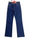 Nydj Women's Tummy Bootcut Rhinestone Embellished Tuck Jeans In Blue In Blue