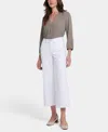 Nydj Women's Waist-match Teresa Wide Leg Ankle Jeans In Gray