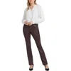 Nydj Marilyn Cordovan Coated Straight Leg Jean In Brown