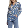 Nydj Womens Collar Polyester Blouse In La Grande