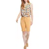 Nydj Womens Cuffed Cotton Denim Shorts In Orange