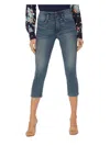 Nydj Womens Denim Medium Wash Capri Jeans In Multi