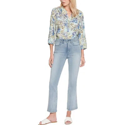 Nydj Womens Distressed Denim Bootcut Jeans In Multi