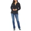 Nydj Womens Eyelet Manmade Hoodie In Black
