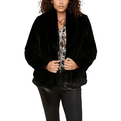 Nydj Womens Faux Fur Faux Fur Coat In Black