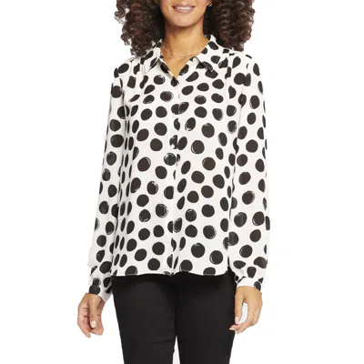 Nydj Womens Floral Office Blouse In Ramona Dots