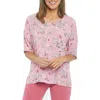 Shop Nydj Womens Floral Print Polyester Pullover Top In Multi