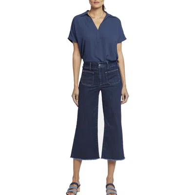 NYDJ WOMENS FRAYED HEM DENIM CAPRI PANTS