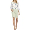 Nydj Womens Frayed Hem Denim Denim Shorts In Multi