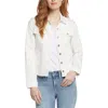 Nydj Fray Hem Denim Jacket In White