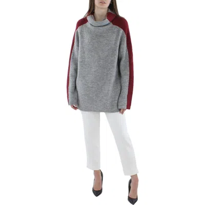 Nydj Womens Knit Oversize Turtleneck Sweater In Multi