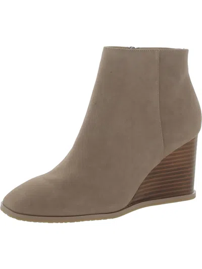 Nydj Womens Leather Ankle Booties In Grey