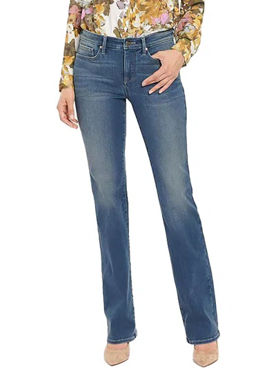 Nydj Womens Mid-rise Stretch Bootcut Jeans In Blue