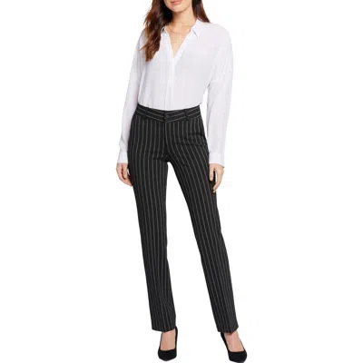 Nydj Womens Pinstripe Polyester Trouser Pants In Multi