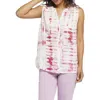 Nydj Womens Pleated Button Down Blouse In Red