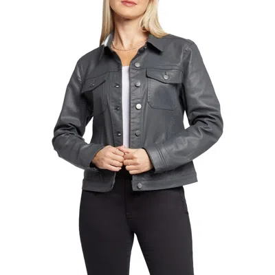 Nydj Womens Pocket Denim Denim Jacket In Multi