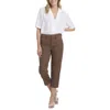 Nydj Womens Pocket Manmade Khaki Pants In Mocha