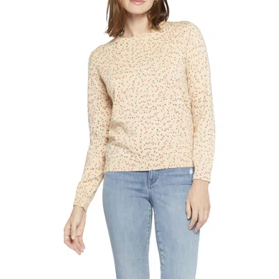 Nydj Womens Printed Cashmere Crewneck Sweater In Multi