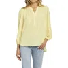 Nydj Womens Recycled Polyester Blouse In Mimosa