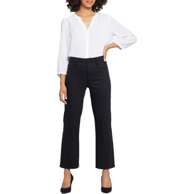 Nydj Womens Relaxed Ankle Straight Leg Jeans In Black