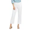Nydj High Waist Ankle Relaxed Straight Leg Jeans In White