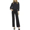 Nydj Womens Relaxed Viscose Straight Leg Pants In Black