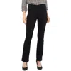 Nydj Womens Slim Pull On Bootcut Jeans In Black
