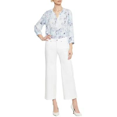 Nydj Womens Solid Cotton Ankle Pants In Optic White
